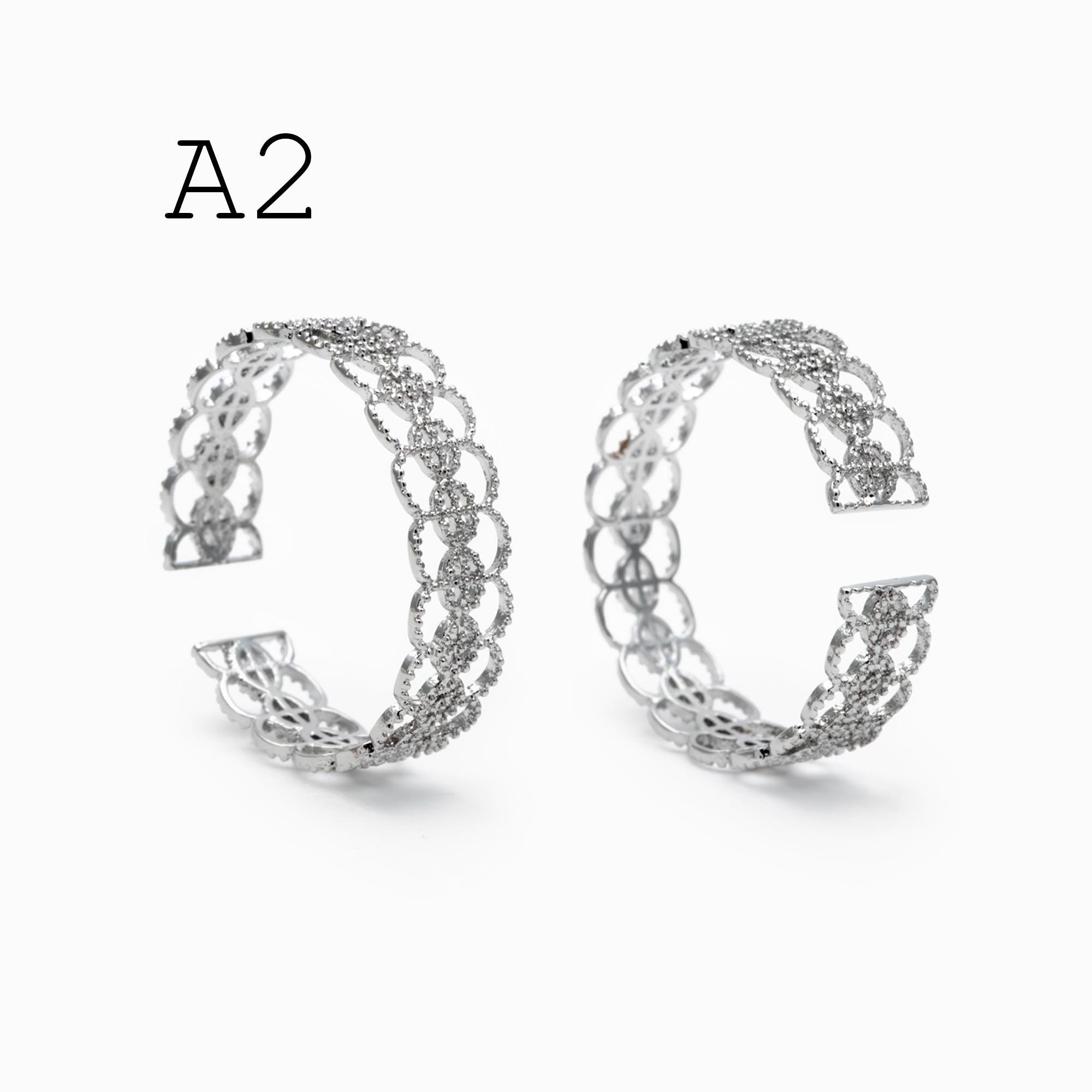 4pcs Gold/ Silver Tone Lace Finger Ring, Gold/ Rhodium plated Brass, Gift for Her, Stackable Ring, Minimalist Ring(#JZ-001)